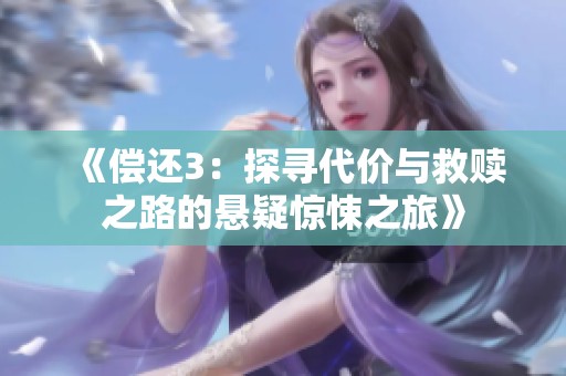 《偿还3：探寻代价与救赎之路的悬疑惊悚之旅》