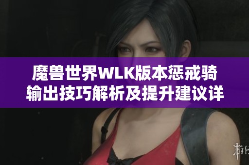 魔兽世界WLK版本惩戒骑输出技巧解析及提升建议详解