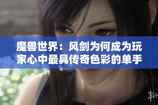 魔兽世界：风剑为何成为玩家心中最具传奇色彩的单手剑