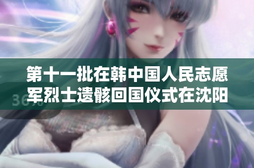 第十一批在韩中国人民志愿军烈士遗骸回国仪式在沈阳隆重举行