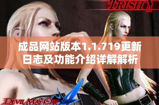 成品网站版本1.1.719更新日志及功能介绍详解解析