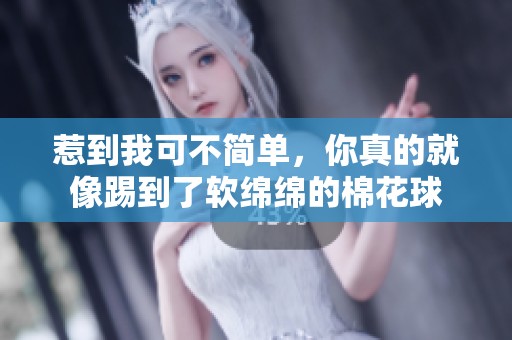 惹到我可不简单，你真的就像踢到了软绵绵的棉花球