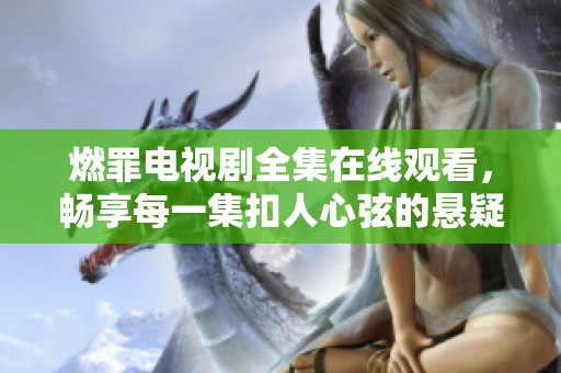 燃罪电视剧全集在线观看，畅享每一集扣人心弦的悬疑剧情