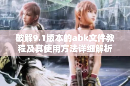 破解9.1版本的abk文件教程及其使用方法详细解析