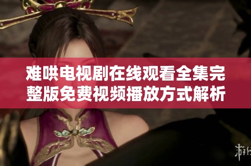 难哄电视剧在线观看全集完整版免费视频播放方式解析与推荐