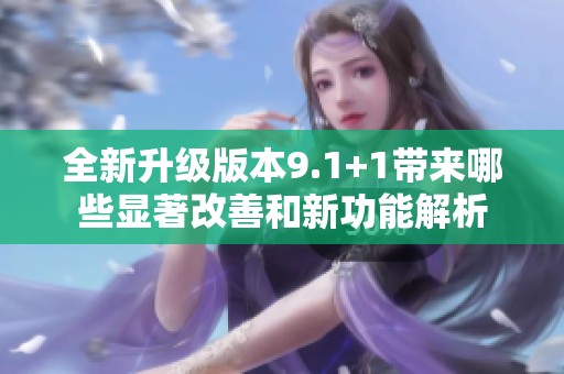 全新升级版本9.1+1带来哪些显著改善和新功能解析