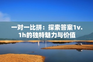 一对一比拼：探索答案1v.1h的独特魅力与价值