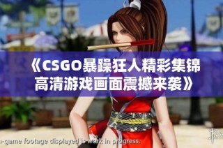 《CSGO暴躁狂人精彩集锦 高清游戏画面震撼来袭》