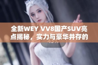 全新WEY VV8国产SUV亮点揭秘，实力与豪华并存的选择