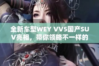 全新车型WEY VV5国产SUV亮相，带你领略不一样的驾驶体验