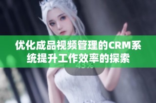 优化成品视频管理的CRM系统提升工作效率的探索
