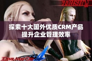 探索十大国外优质CRM产品提升企业管理效率