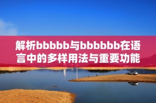 解析bbbbb与bbbbbb在语言中的多样用法与重要功能