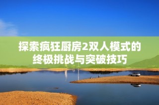 探索疯狂厨房2双人模式的终极挑战与突破技巧