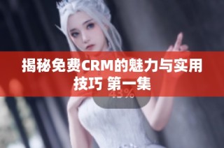 揭秘免费CRM的魅力与实用技巧 第一集