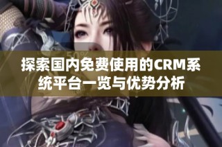 探索国内免费使用的CRM系统平台一览与优势分析