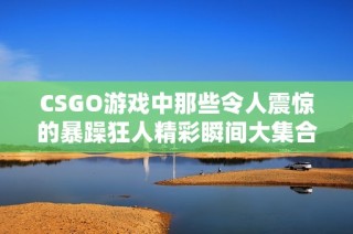 CSGO游戏中那些令人震惊的暴躁狂人精彩瞬间大集合