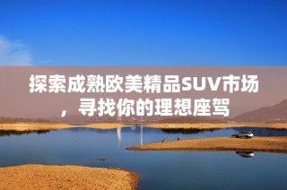 探索成熟欧美精品SUV市场，寻找你的理想座驾