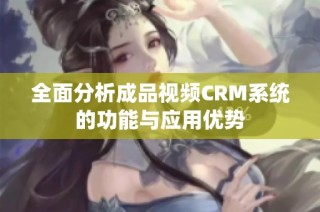 全面分析成品视频CRM系统的功能与应用优势