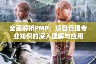 全面解析PMP：项目管理专业知识的深入理解与应用