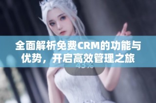 全面解析免费CRM的功能与优势，开启高效管理之旅