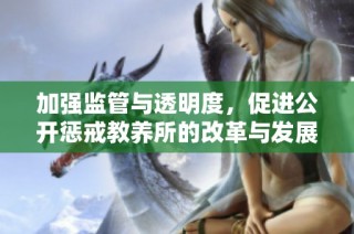 加强监管与透明度，促进公开惩戒教养所的改革与发展
