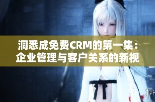 洞悉成免费CRM的第一集：企业管理与客户关系的新视角
